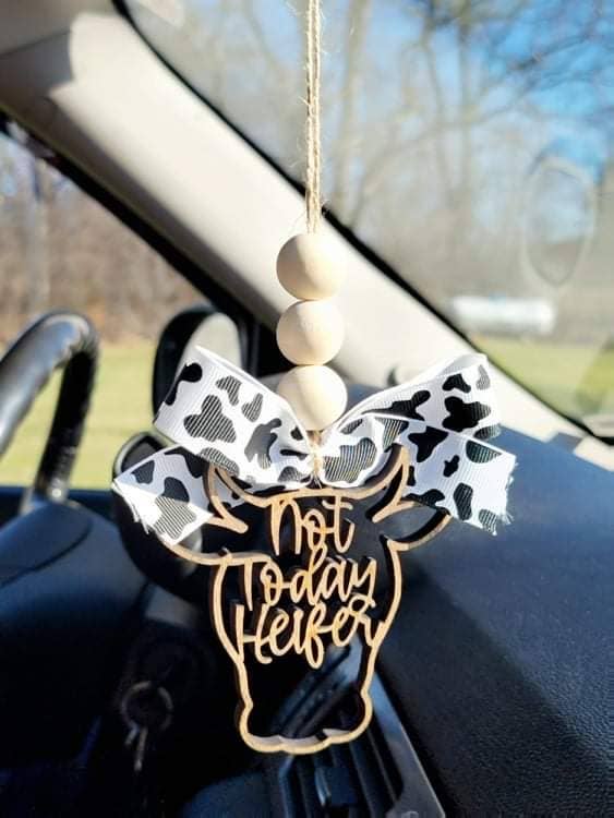 Cow Themed Car Charms Ornament Auto Jewelry Western