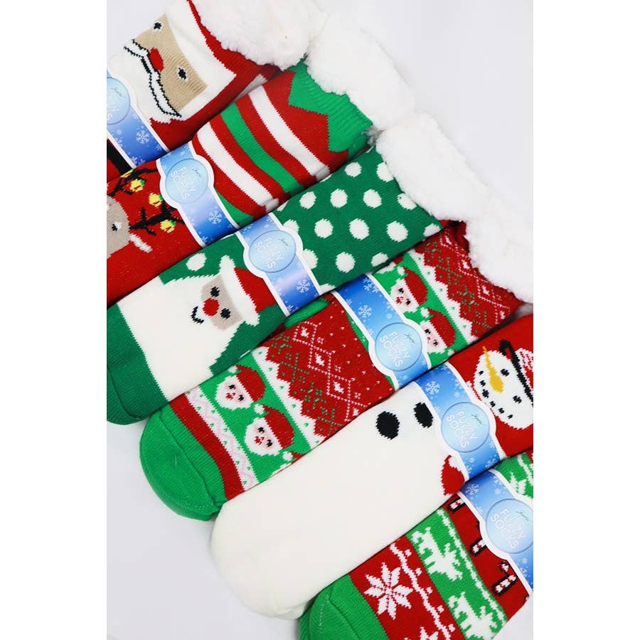 Christmas Winter Fur Fuzzy Socks