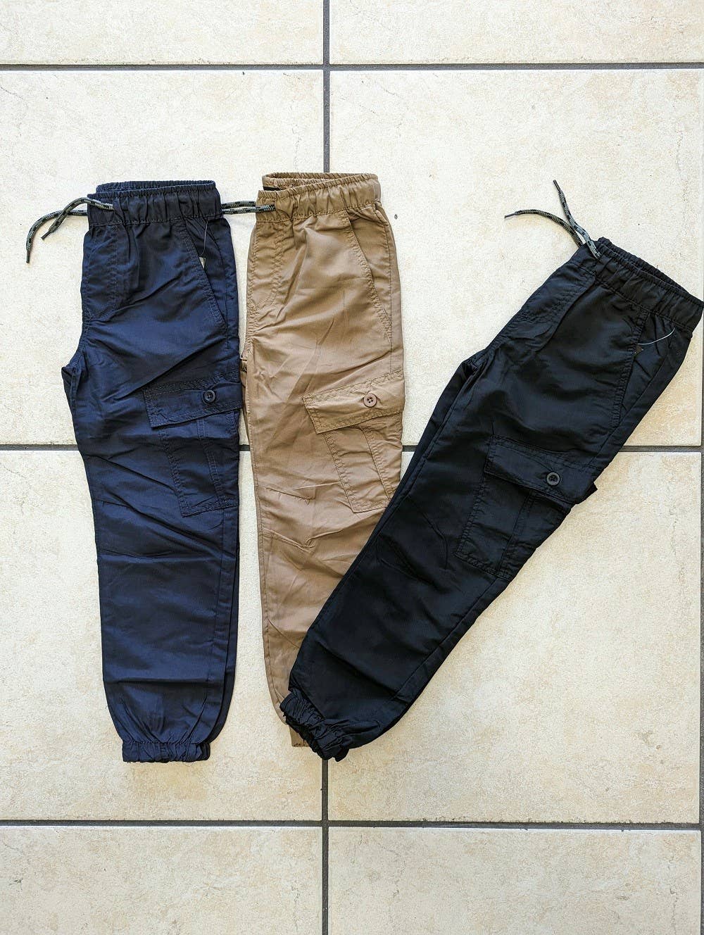 Boy's Pull-On Jogger Pants,Sizes 4-5-6-7 : Black