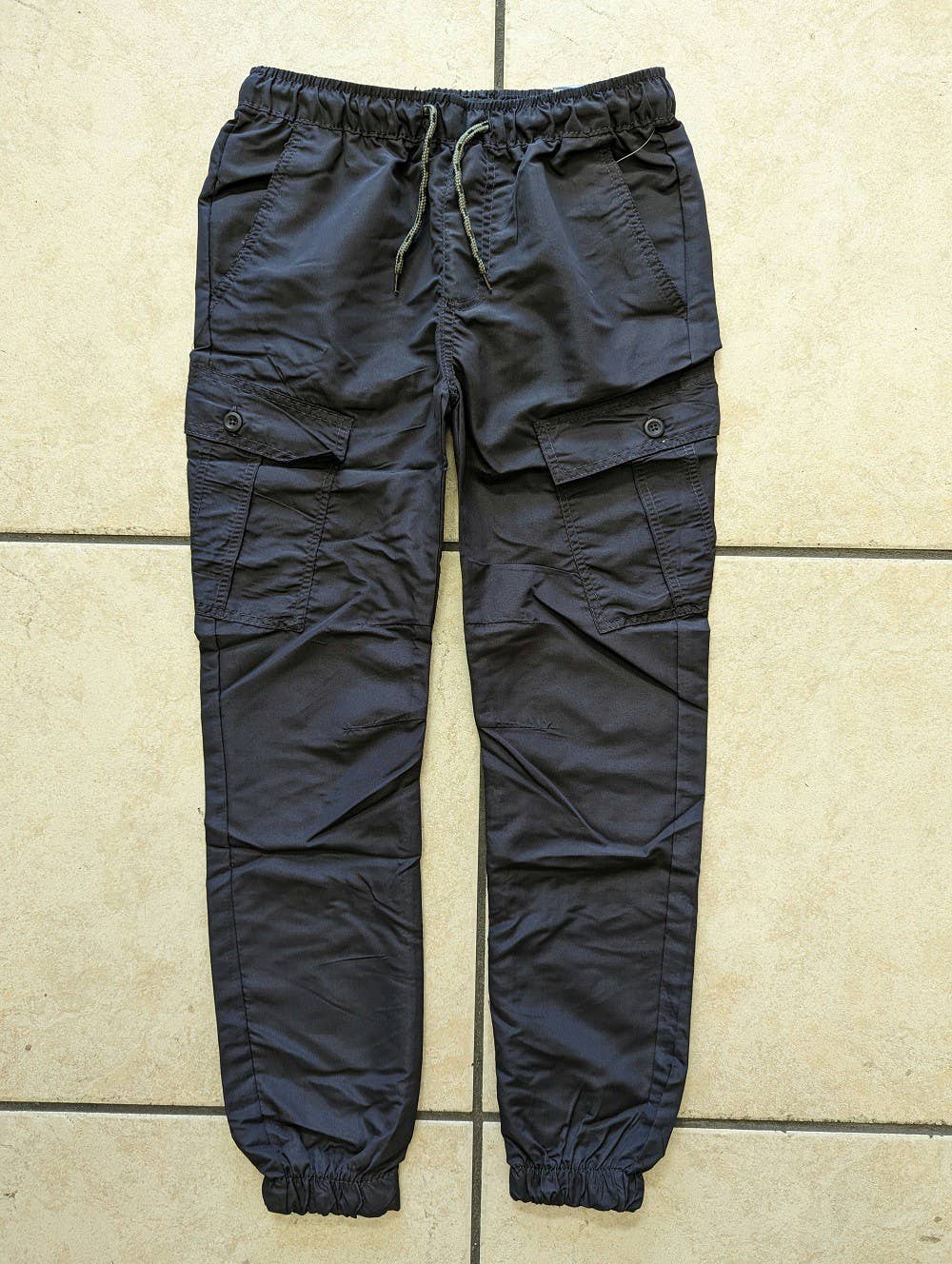 Boy's Pull-On Jogger Pants,Sizes 4-5-6-7 : Black