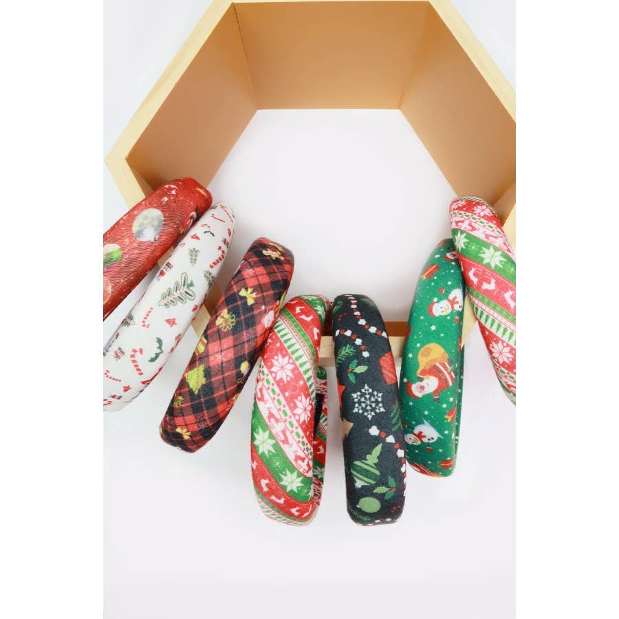 Christmas Theme Padded Headbands