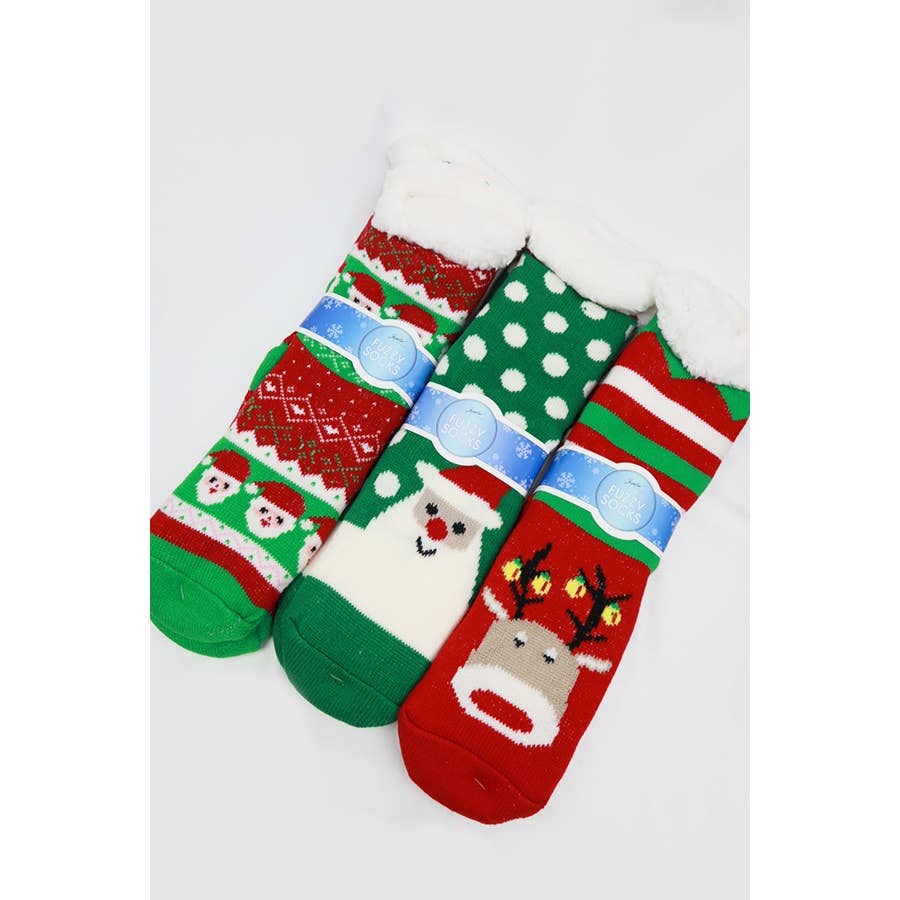 Christmas Winter Fur Fuzzy Socks