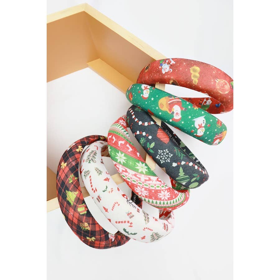 Christmas Theme Padded Headbands