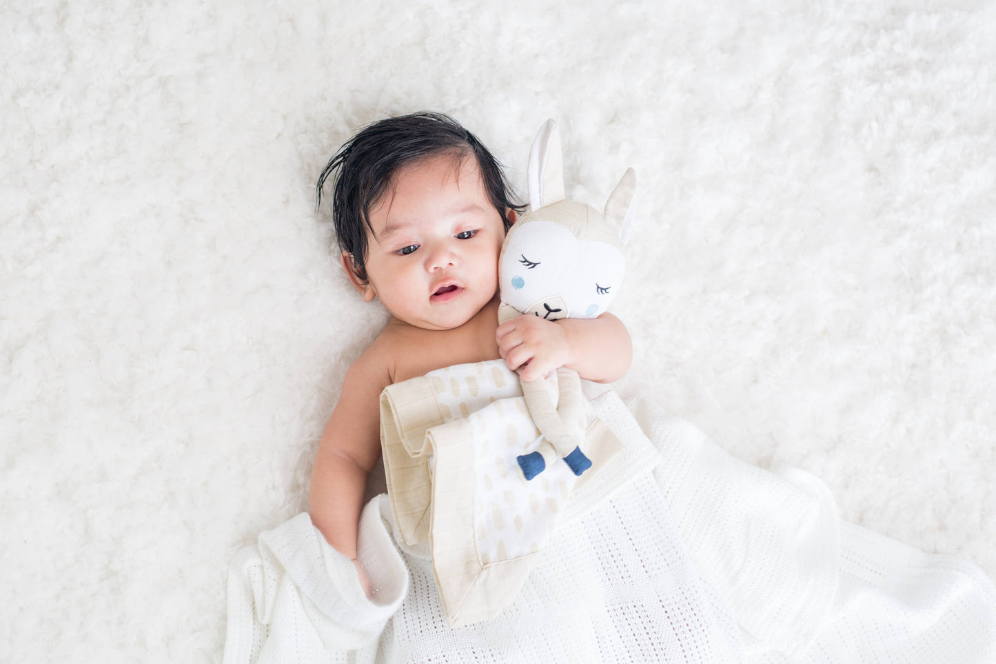 Cotton Muslin Lovie - Llama