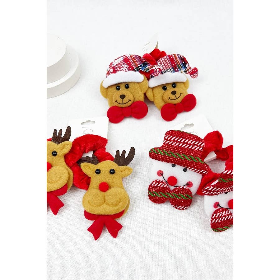 Christmas Plushie Character Velvet Scrunchies