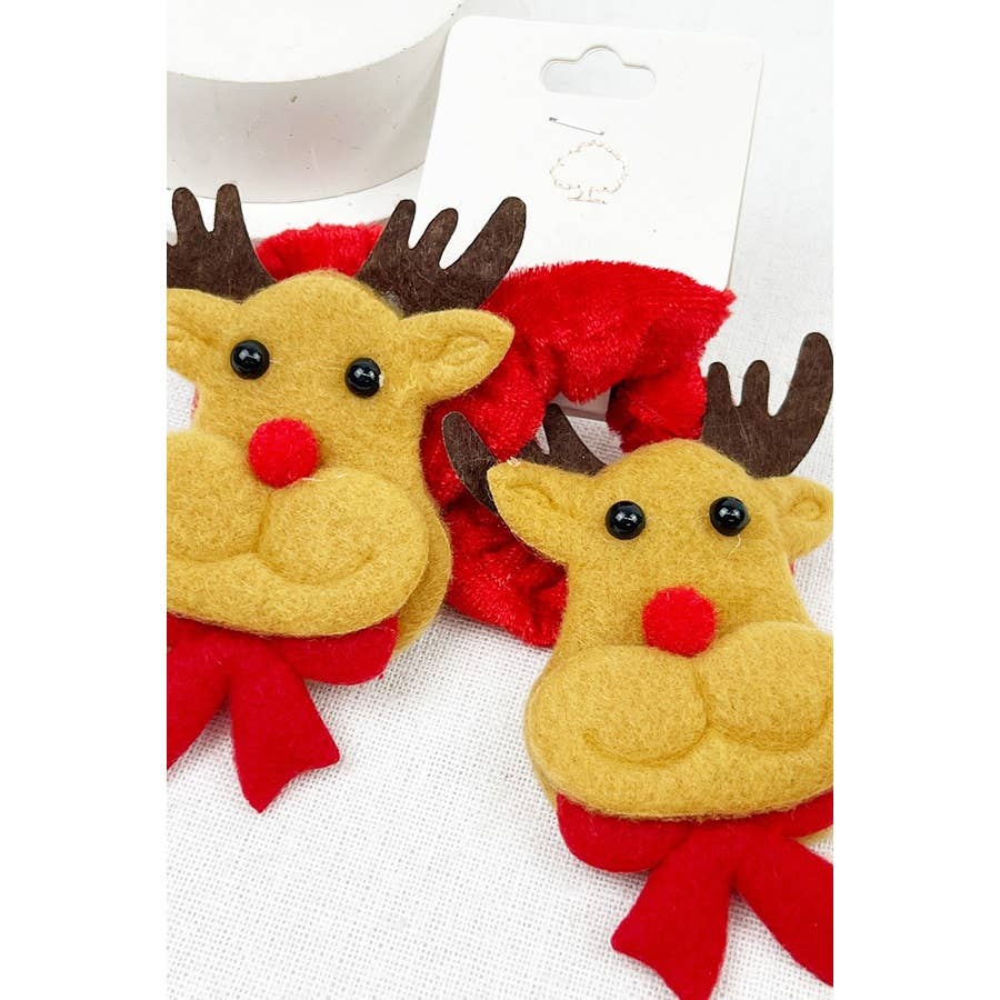 Christmas Plushie Character Velvet Scrunchies