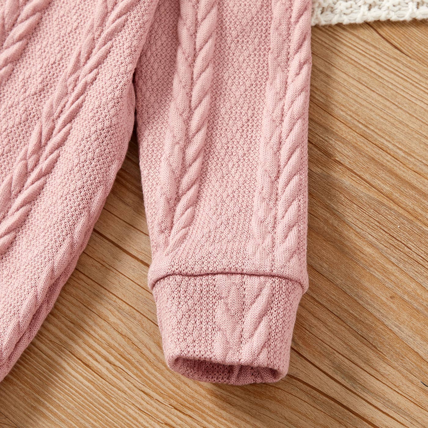 Kid Girl Solid Cable Knit Textured Mock neck Sweater Dress