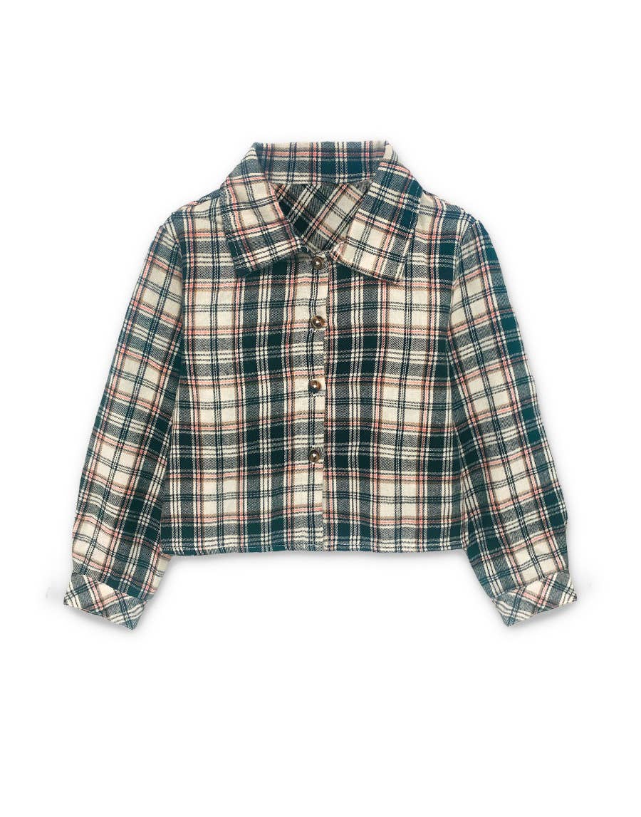 Girl's and Toddlers Button up Plaid Flannel Top: just in time for Family Pictures