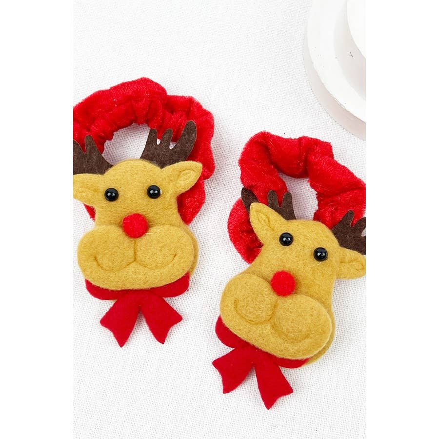 Christmas Plushie Character Velvet Scrunchies