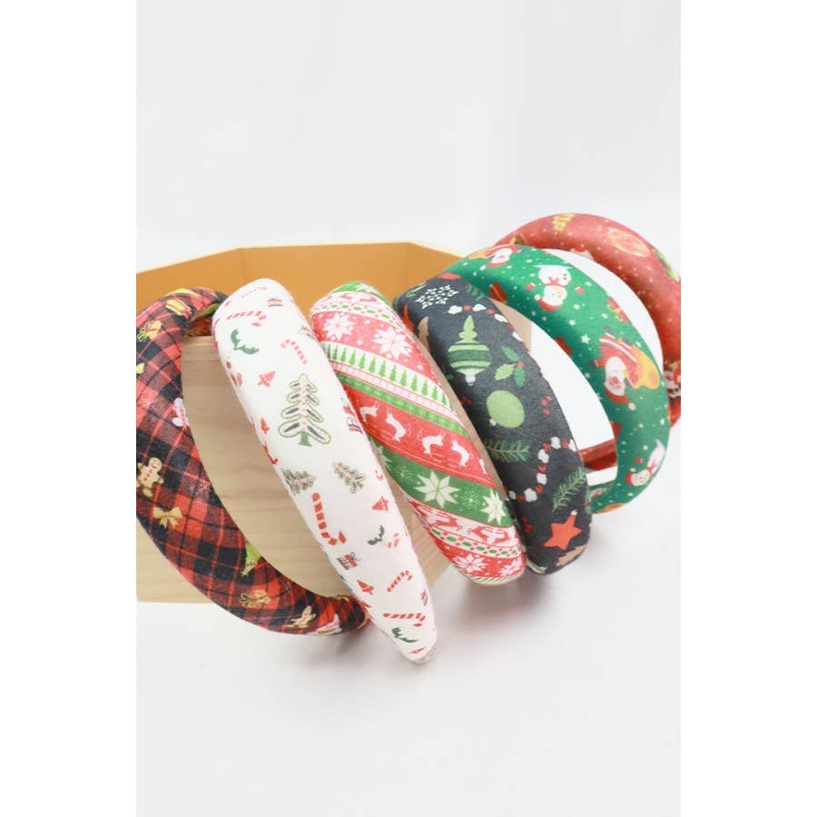 Christmas Theme Padded Headbands