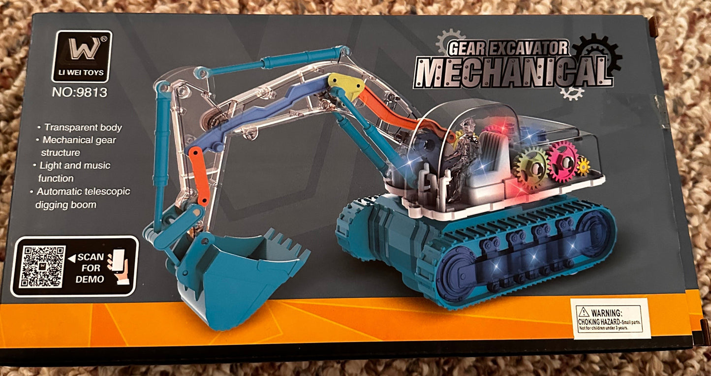 Liwei Battery Operated Electric Toy Excavator Truck with lights and sound
