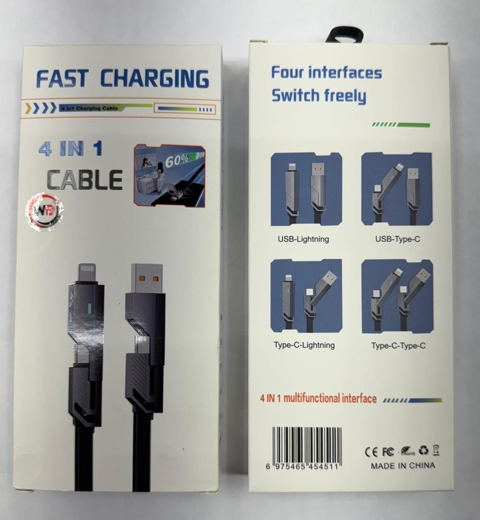 *4IN1 CABLE- FAST CHARGING*