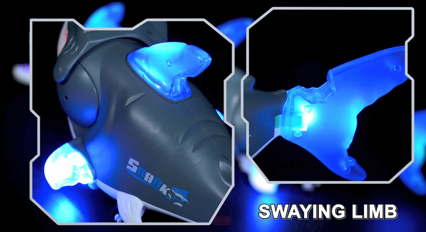 Shark Swing LED Music Walking Educational Interactive Early Toys For Kids