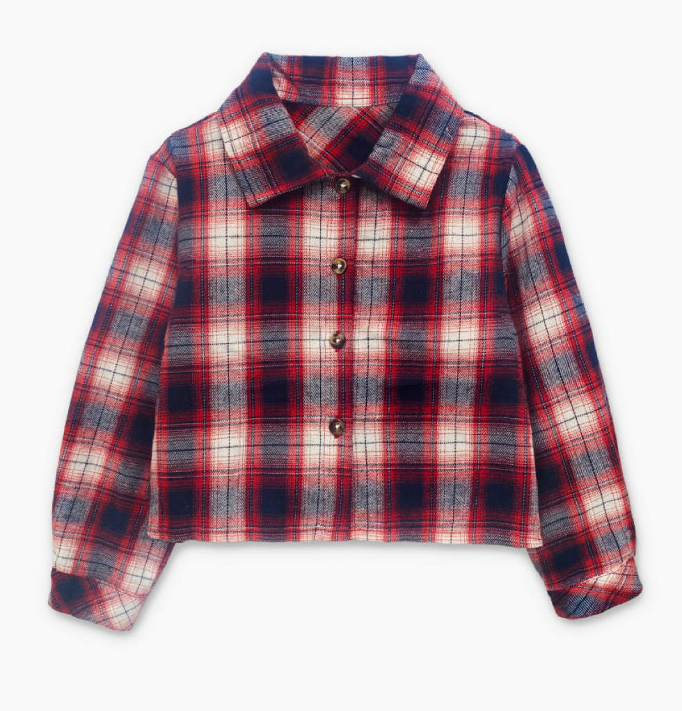 Girl's and Toddlers Button up Plaid Flannel Top: just in time for Family Pictures