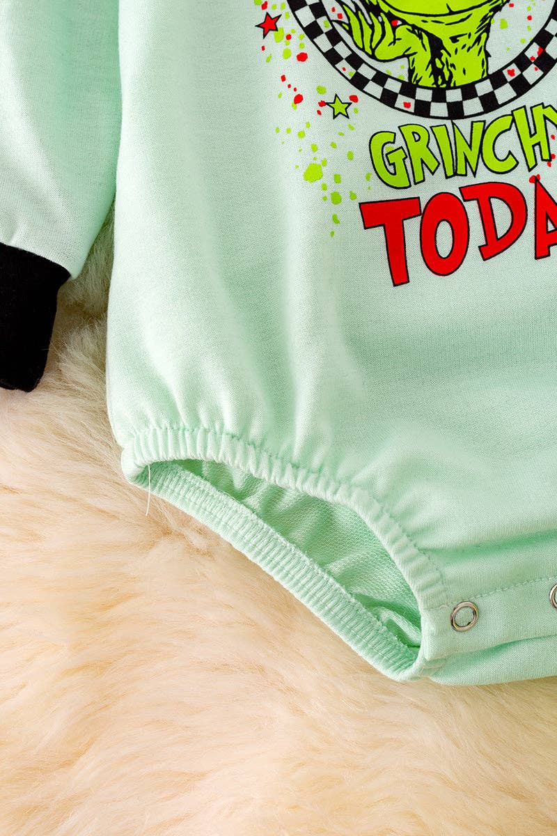 Kids Charm - Boys Christmas character onesie w/black trim.