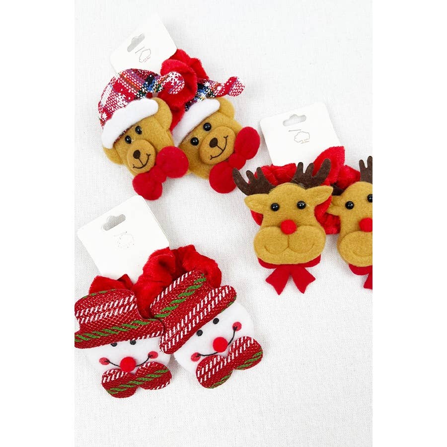 Christmas Plushie Character Velvet Scrunchies