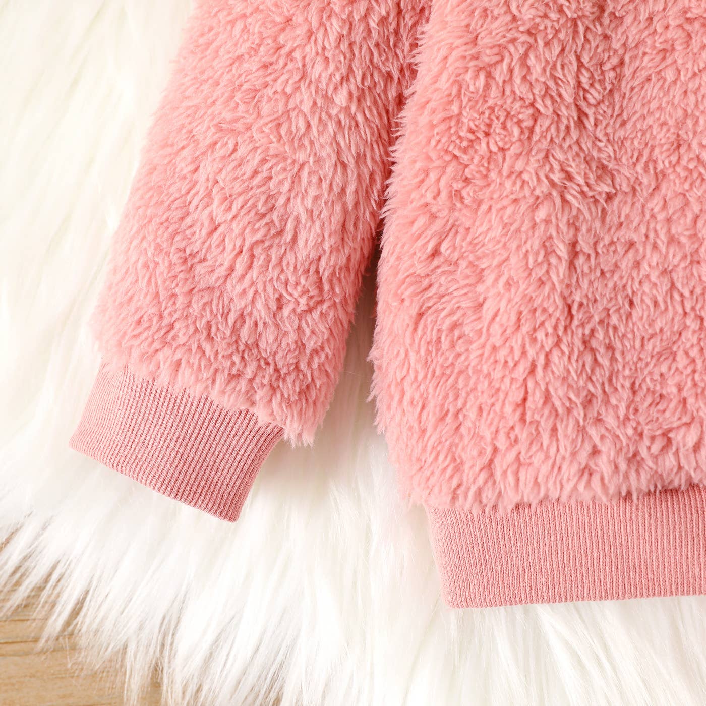 2pcs Baby Boy/Girl Thermal Fuzzy Pullover and Pants Set