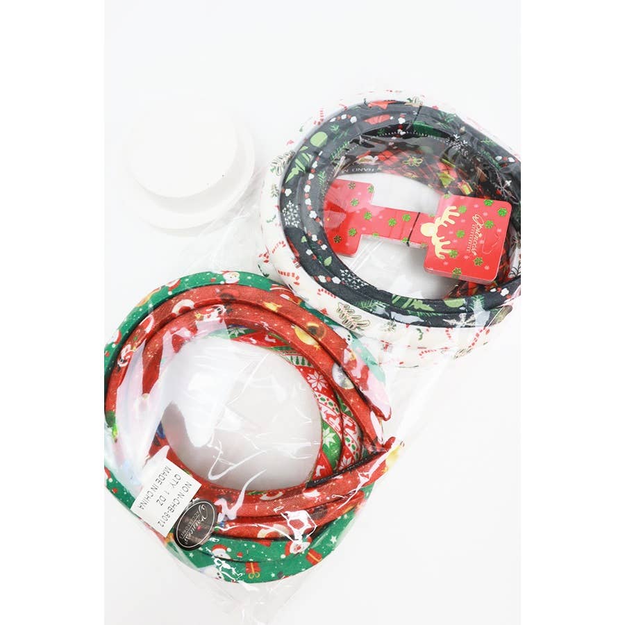 Christmas Theme Padded Headbands
