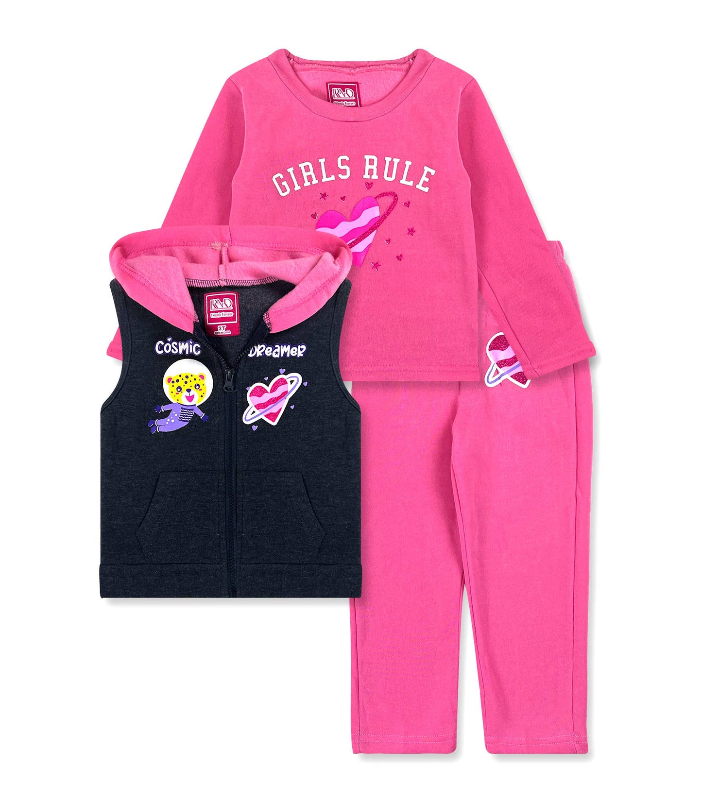 Toddler Girls' Fleece 3PC Set