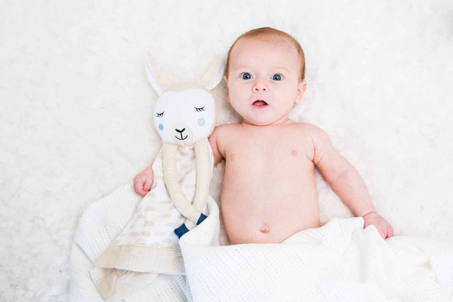 Cotton Muslin Lovie - Llama