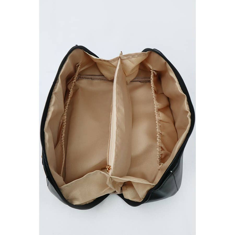 Faux Leather Cosmetic Travel Bag