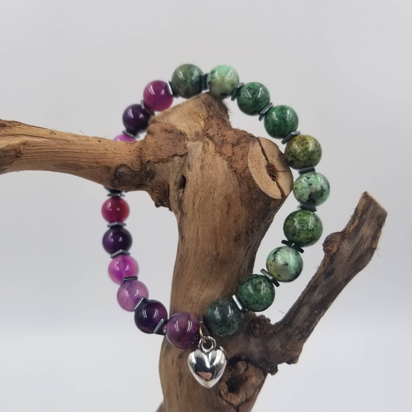 Natural African Purple Agate Stone Bracelet