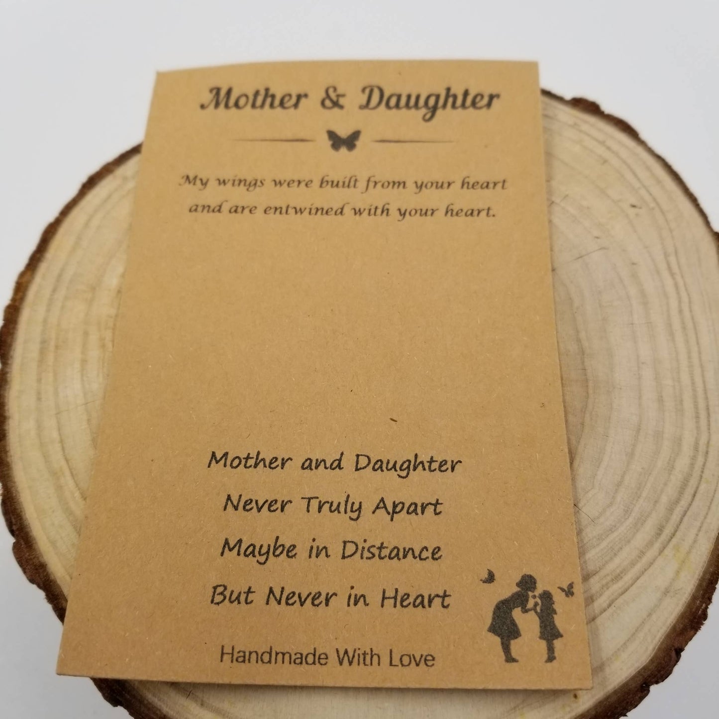 Mother & Daughter Natural stone Butterfly Bracelet Set