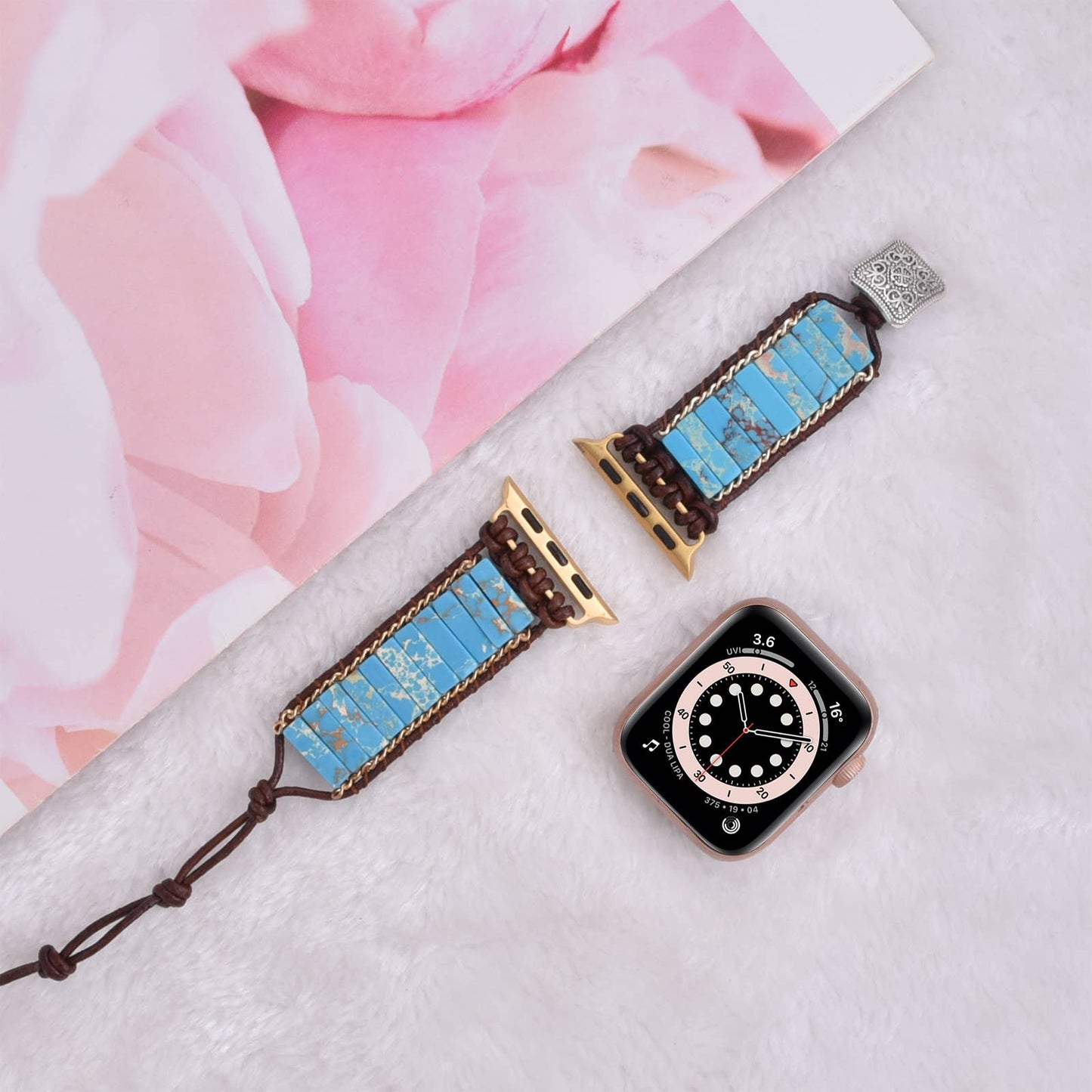 Chakra Energy Boho Apple Watch Band Hippie Antique: Turquoise / 42/44/45mm