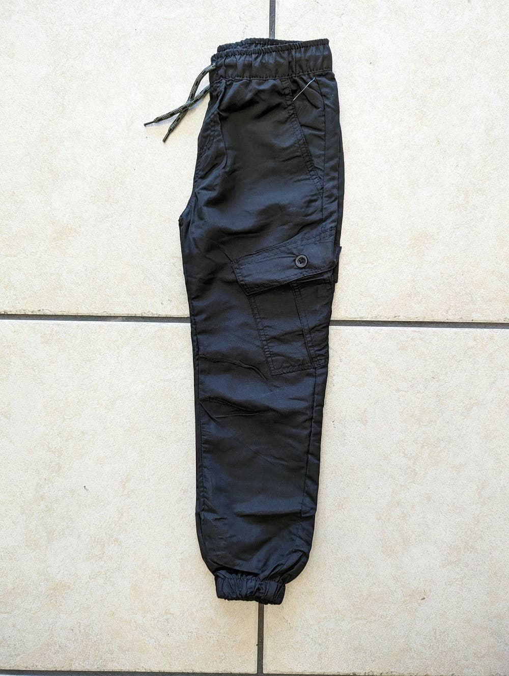Boy's Pull-On Jogger Pants,Sizes 4-5-6-7 : Black