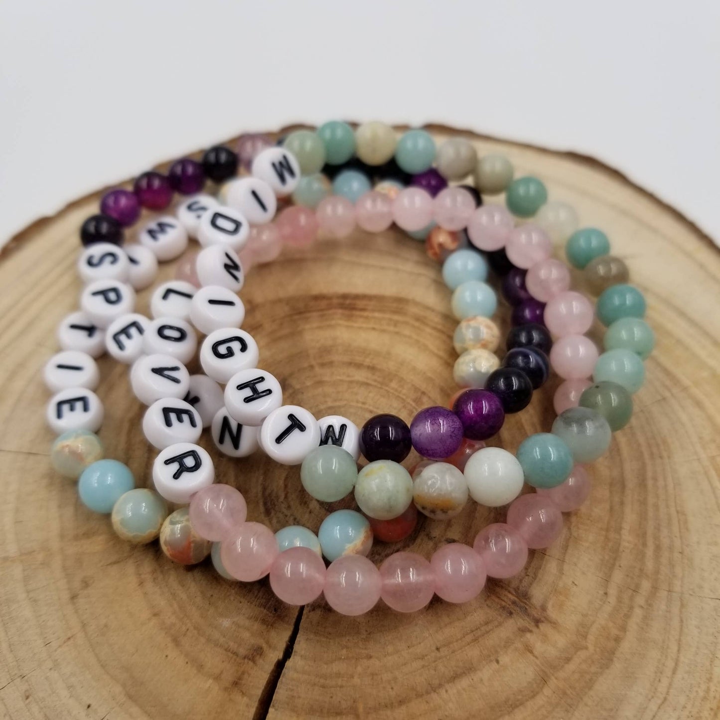 Taylor Swift Inspired Friendship Natural Stone Bracelet with Card