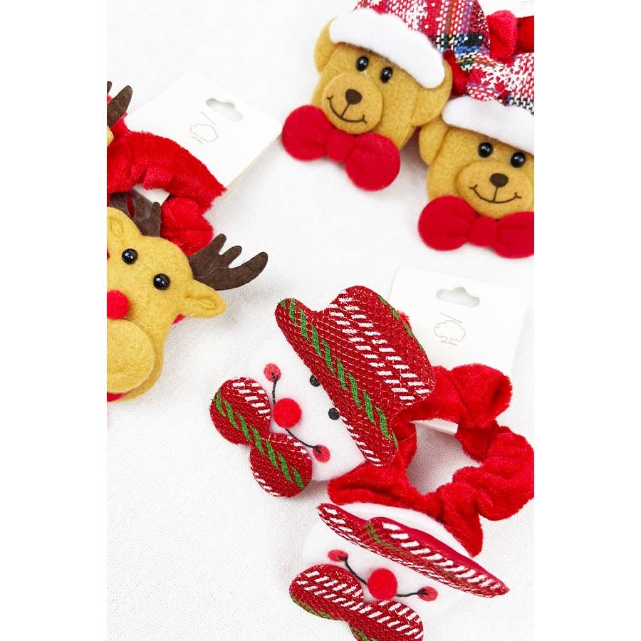 Christmas Plushie Character Velvet Scrunchies