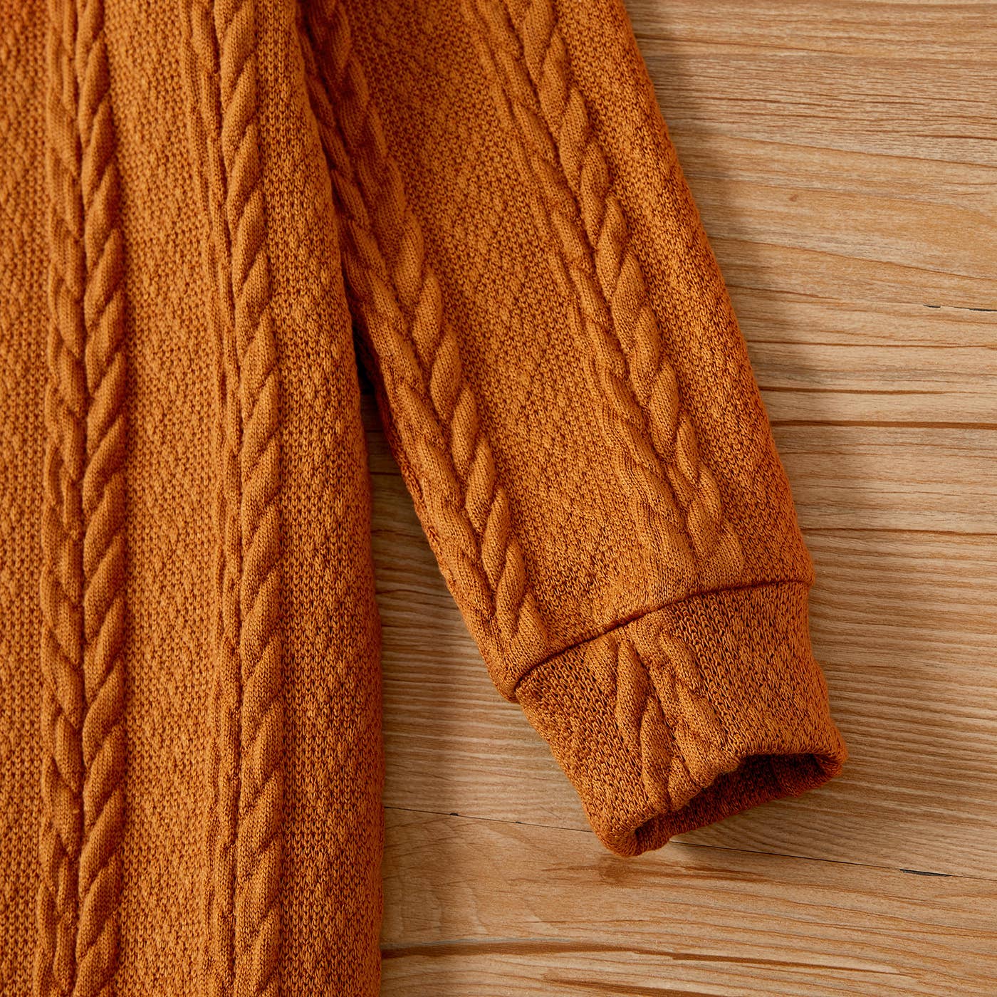 Kid Girl Solid Cable Knit Textured Mock neck Sweater Dress