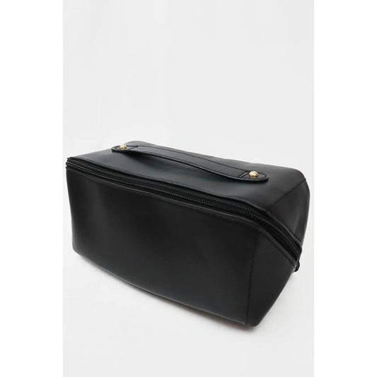 Faux Leather Cosmetic Travel Bag