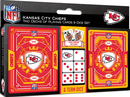 Kansas City Chiefs - 2-Pack Playing Cards & Dice Set