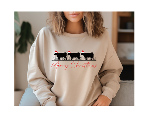 Merry Christmas Cows - Crewneck