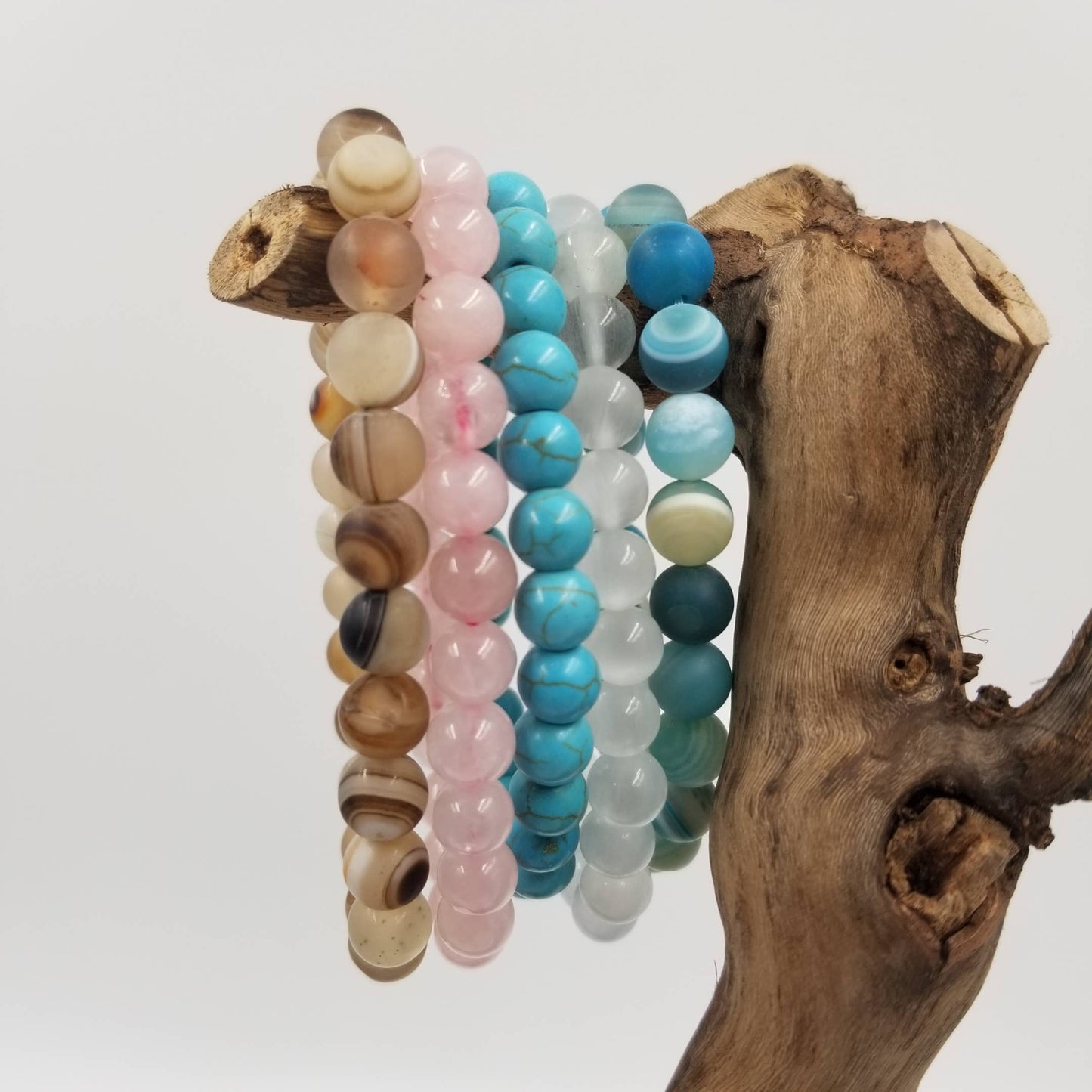 8MM Energy Natural Stone Beads Yoga Bracelet