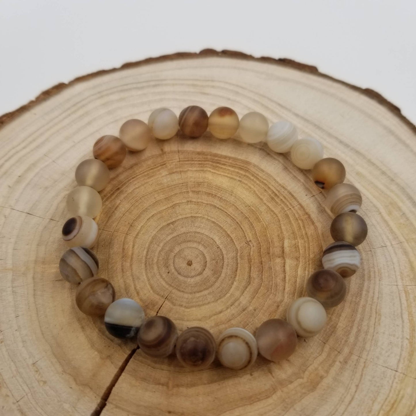 8MM Energy Natural Stone Beads Yoga Bracelet