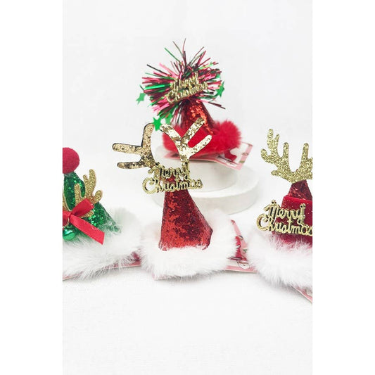 Christmas Mini Santa Hat Hair Barrettes