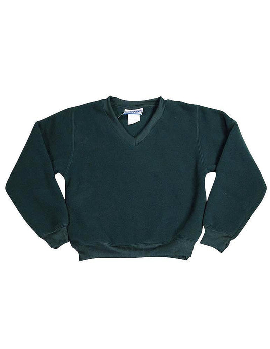 Little Boys, Grade School and Middle School- Long Sleeve V-Neck Fleece Top: