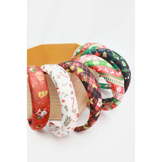 Christmas Theme Padded Headbands