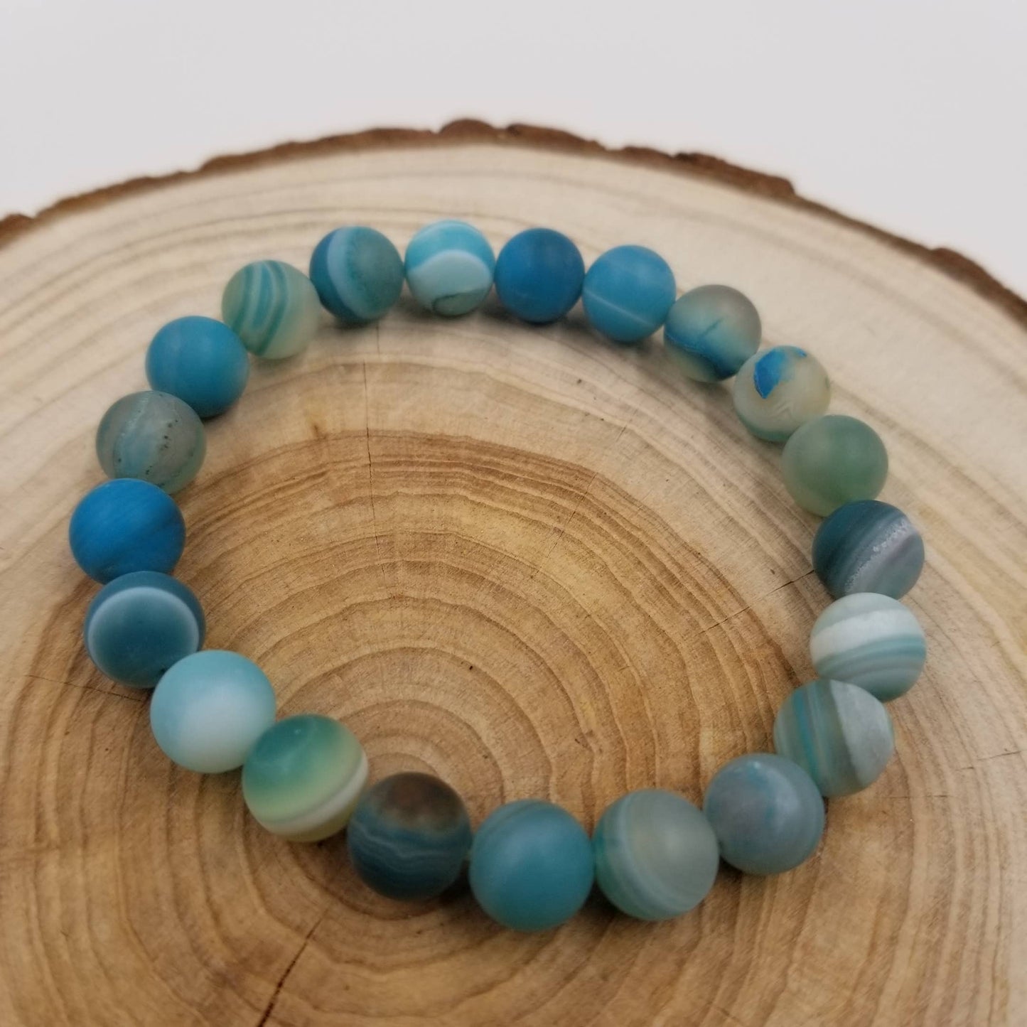 8MM Energy Natural Stone Beads Yoga Bracelet