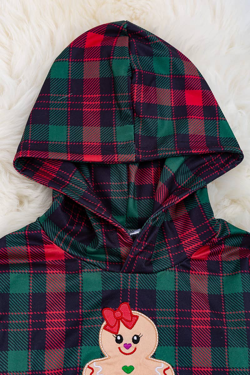 GREEN & RED PLAID SWEATSHIRT & TULLE SKIRT.